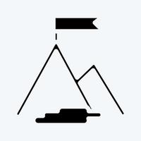succès de l'icône. adapté au symbole de démarrage. style de glyphe. conception simple modifiable. vecteur de modèle de conception. simple illustration