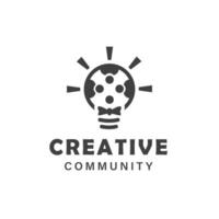 modèle de logo de communauté créative vecteur
