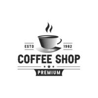 modèle de logo premium de café vecteur