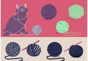 Chat et Ball Of Yarn Free Vector
