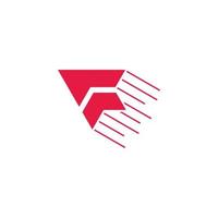 lettre f flèche rapide swoosh symbole logo vecteur