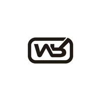 abstrait lettre wb cercle infini ligne symbole logo vecteur