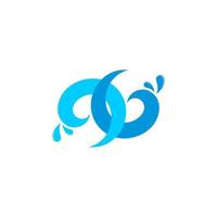 vecteur de logo de symbole d'éclaboussure de vagues colorées liées