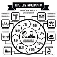 concept d'infographie hipster, style simple vecteur