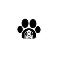 logo de la maison de chien. animalerie, illustration vectorielle sur fond blanc. vecteur