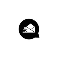 icône de message, icône de message plat, icône de vecteur sms. illustration vectorielle sur fond blanc.