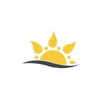 conception de modèle de logo soleil vector illustration icône