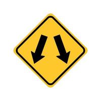 panneau de signalisation, gardez le panneau gauche ou droit sur fond blanc. vecteur