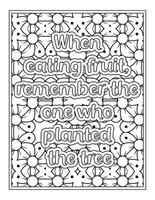 citations de gratitude livre de coloriage pour adulte vecteur