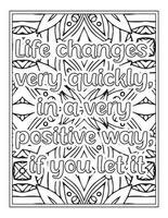 citations de motivation pages de livre de coloriage vecteur