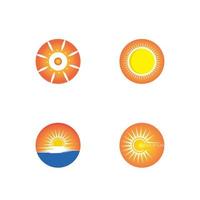 conception de modèle de logo soleil vector illustration icône