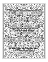 Coloriage de citations de femmes fortes pour livre de coloriage vecteur