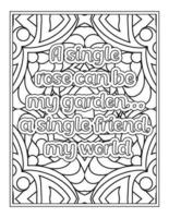 meilleur ami cite un livre de coloriage, une page de coloriage de citations vecteur