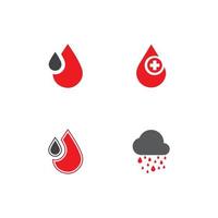 logo de sang humain modèle vecteur icône illustration design