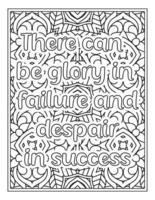 citations de motivation pages de livre de coloriage vecteur