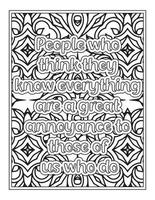 citations drôles page de livre de coloriage pour adulte vecteur