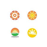 conception de modèle de logo soleil vector illustration icône