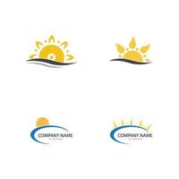 conception de modèle de logo soleil vector illustration icône