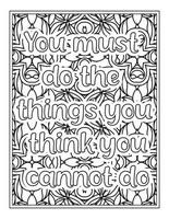 citations de motivation pages de livre de coloriage vecteur