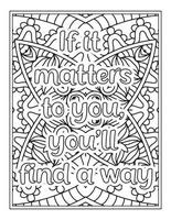 citations de motivation pages de livre de coloriage vecteur