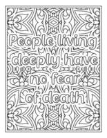 citations de motivation pages de livre de coloriage vecteur