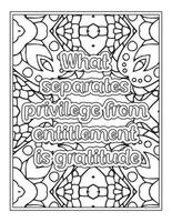 citations de gratitude livre de coloriage pour adulte vecteur