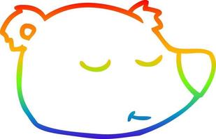 arc-en-ciel, gradient, ligne, dessin, dessin animé, ours polaire, figure vecteur