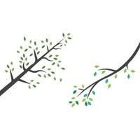 branche de vecteur, illustration dessinée à la main du modèle de conception de branche d'arbre vecteur