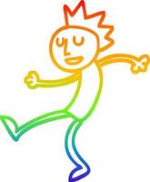 arc en ciel gradient ligne dessin dessin animé homme dansant vecteur