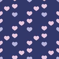 modèle sans couture avec de grands coeurs violet clair et rose sur fond violet foncé pour plaid, tissu, textile, vêtements, nappe et autres choses. image vectorielle. vecteur