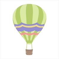 montgolfière verte vecteur