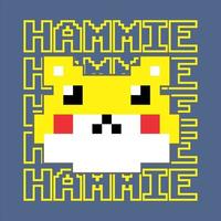 conception de pixels de hamster vecteur