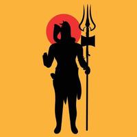 seigneur shiva silhouette illustration vectorielle vecteur