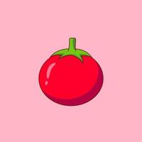 dessin animé mignon de tomate. illustration vectorielle. dessin animé de nourriture saine vecteur
