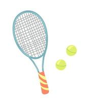 illustration vectorielle d'un équipement de tennis racket.sports. balles de tennis. vecteur