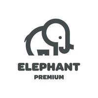 logo mignon éléphant vecteur