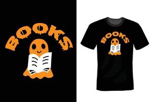 conception de t-shirt halloween, vintage, typographie vecteur