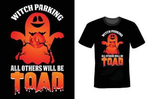 conception de t-shirt halloween, vintage, typographie vecteur