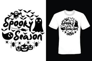 conception de t-shirt halloween, vintage, typographie vecteur