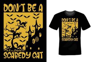 conception de t-shirt halloween, vintage, typographie vecteur