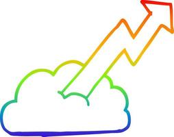 arc en ciel gradient ligne dessin dessin animé entreprise croissance flèche vecteur