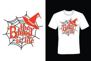 conception de t-shirt halloween, vintage, typographie vecteur