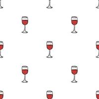 modèle de vin sans soudure. illustration vectorielle doodle avec icône de vin. modèle avec du vin vecteur