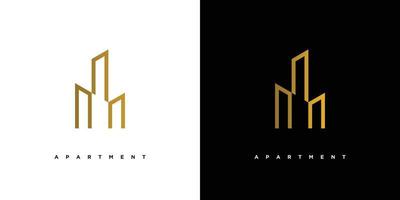 création de logo d'appartement moderne et élégant vecteur