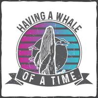 requin baleine typographie citation illustration vintage rétro conception de tshirt vectoriel