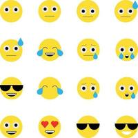 illustration de réaction de visage emoji jaune vecteur