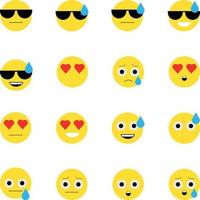 illustration de réaction de visage emoji jaune vecteur