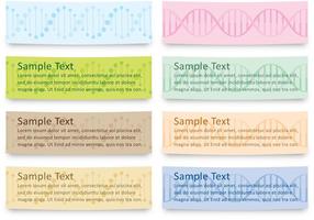 Vecteurs de bannière double hélice vecteur