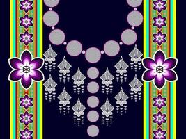 motif ikat oriental ethnique géométrique design traditionnel pour le fond tapis papier peint vêtements emballage batik tissu illustration vectorielle style broderie motif sans couture vecteur