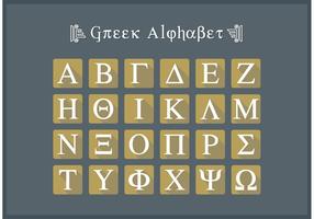 Alphabet grec plat Icon Letters Vector Free